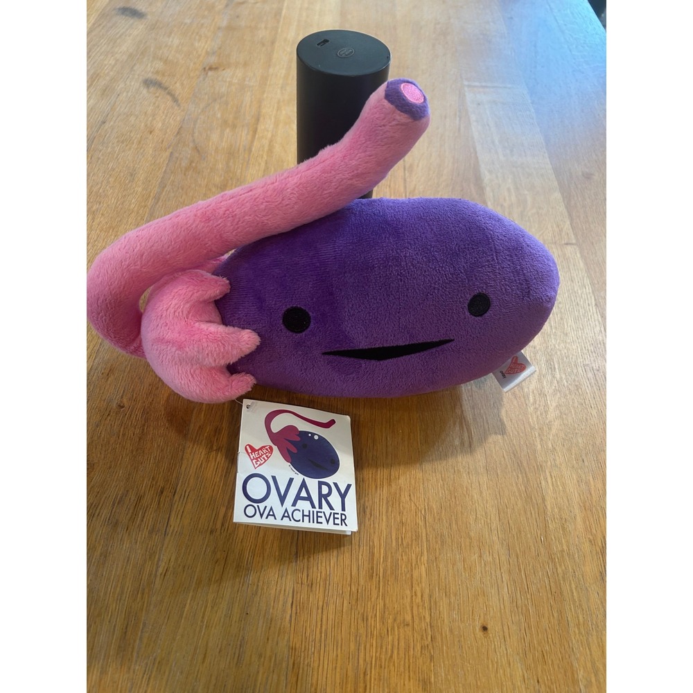 I Heart Guts Ovary Ova Achiever Plush Anatomy Toy Purple Pink